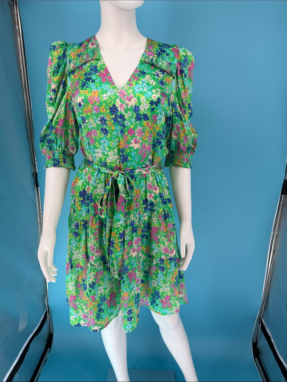 Hale Bob June Dress – Green Floral – Size Medium – NWT